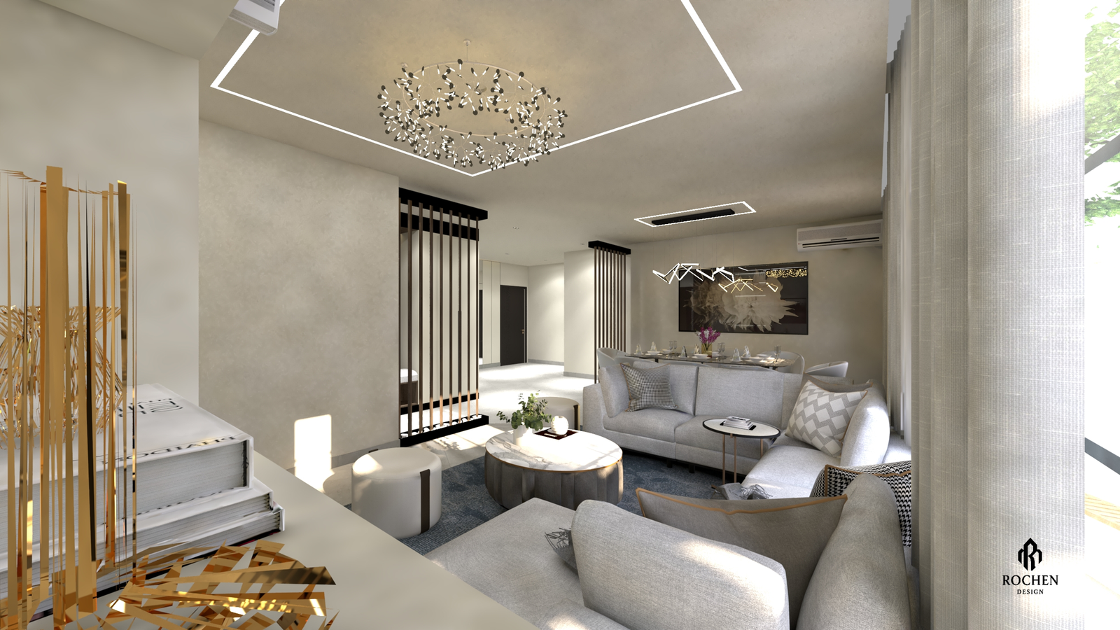 Villa Interior Excellence in El Echatt: A Symphony of Form and Light - Image 5