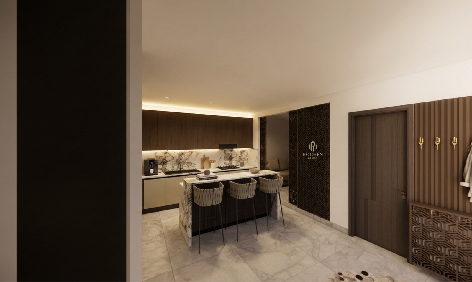 Sophisticated Modern F3 Apartment Interior Design - Image 3