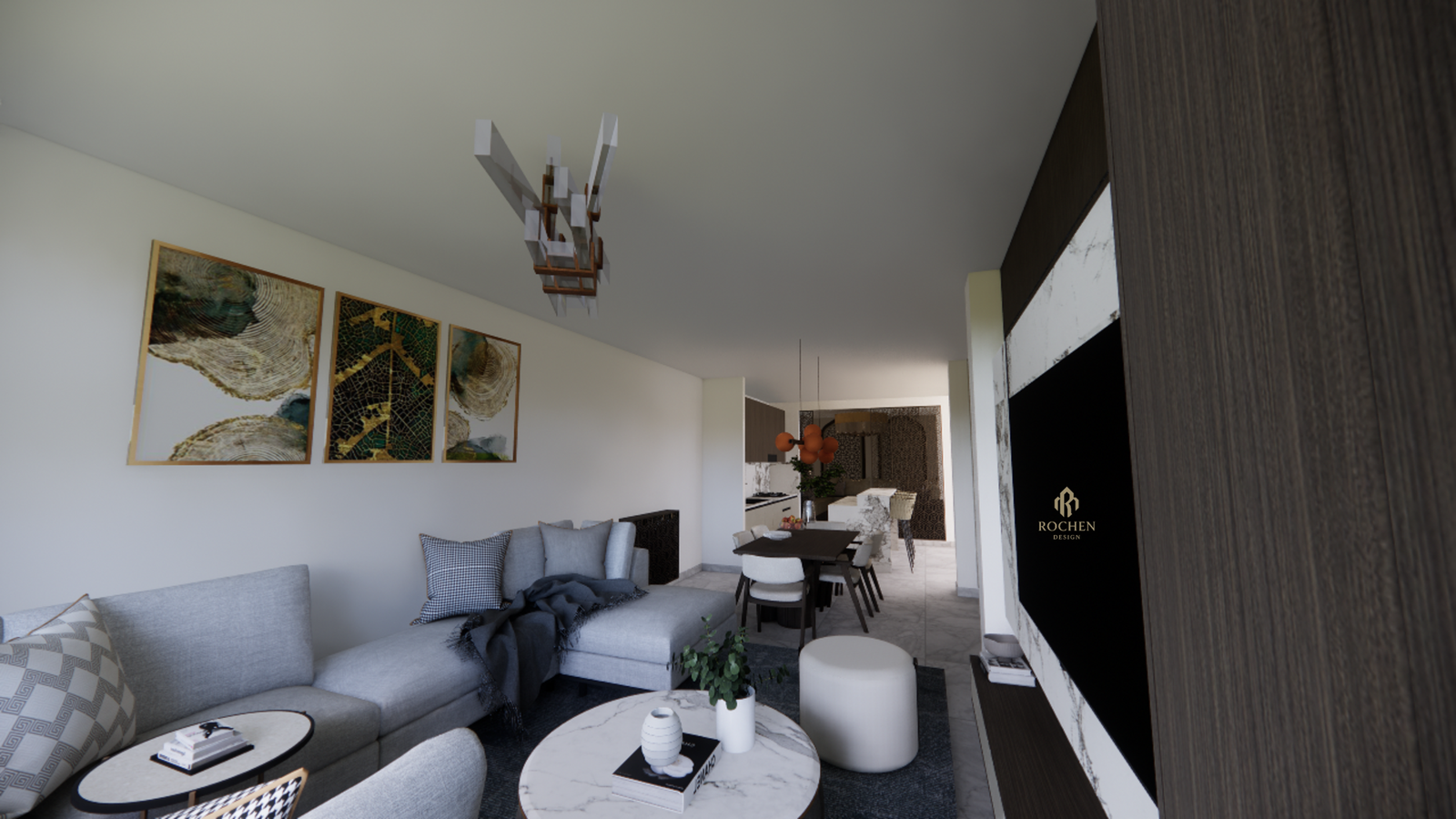Sophisticated Modern F3 Apartment Interior Design - Image 8