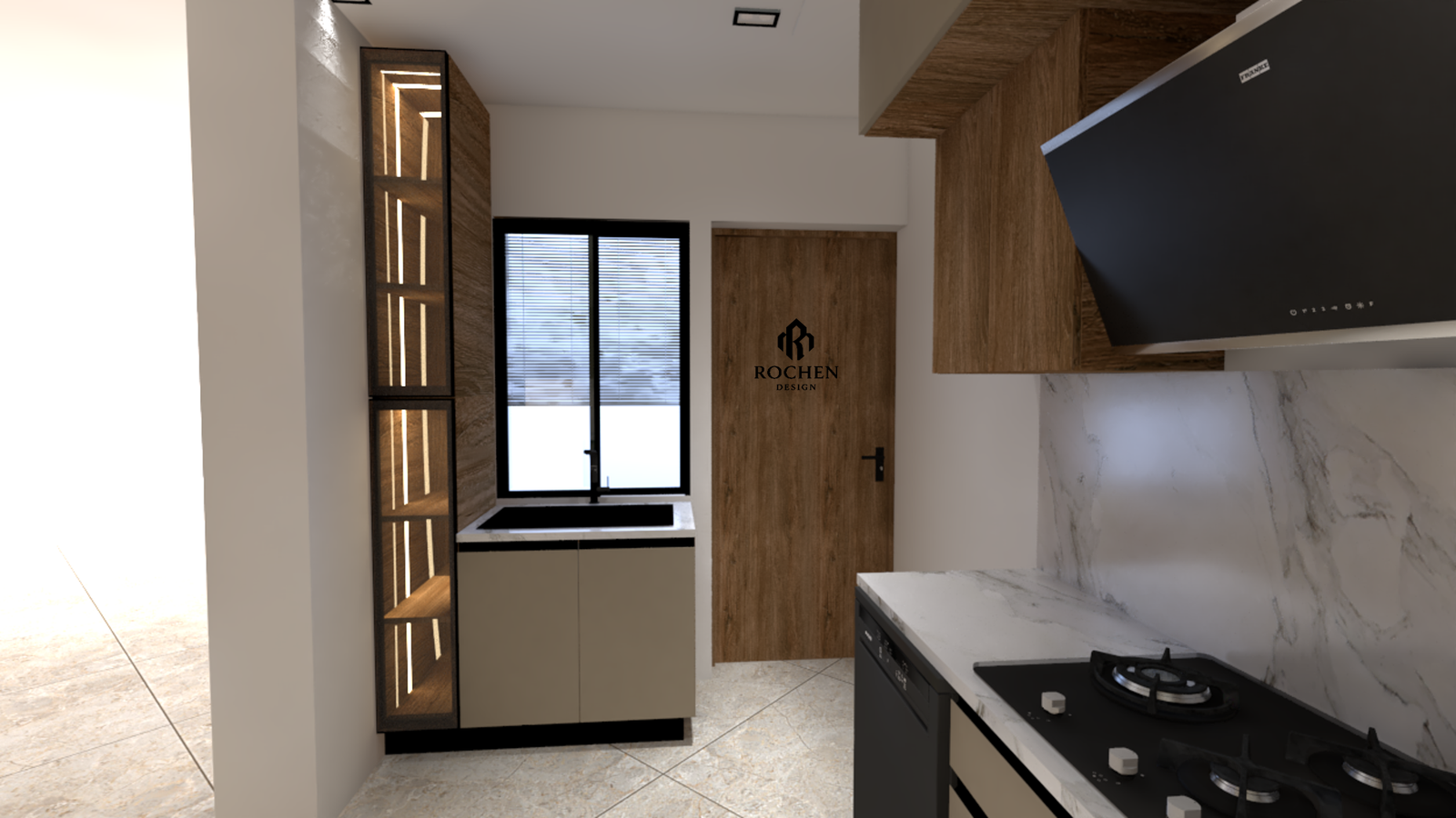 Contemporary Luxury Villa Kitchen Interior Design Project - Image 3